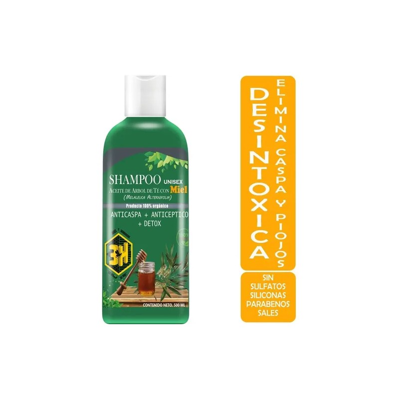 Shampoo Árbol De Té Con Miel Détox 500ml Vivonatural 3h
