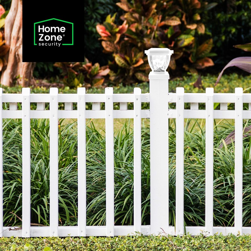 HOME ZONE Security Solar Post Cap Lights - Decorative Glass