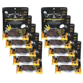 Supreme Beef Jerky, Halal Beef Jerky, Zabiha Halal Certified Beef, Handcrafted Gourmet Meat Snacks, 2.5 oz Mango Habanero, 2.5 Ounce Bags, Pack of 10