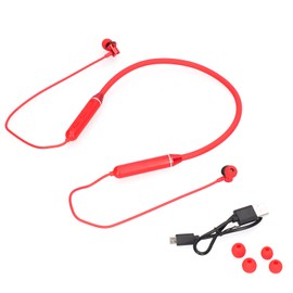 Neck Mounted Bluetooth 5.1 Earphone Wireless Noise Cancelling Sports Mobile Phone EarphoneRed