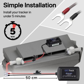 Geo Track Vehicle GPS Tracker - Self Installation, Cost-Effective - Pay As You Go Car Tracking Device, Real-Time Monitoring for Fleet, Van, Caravan, Motorbike, Motorcycle, Car - 24/7 Customer Support