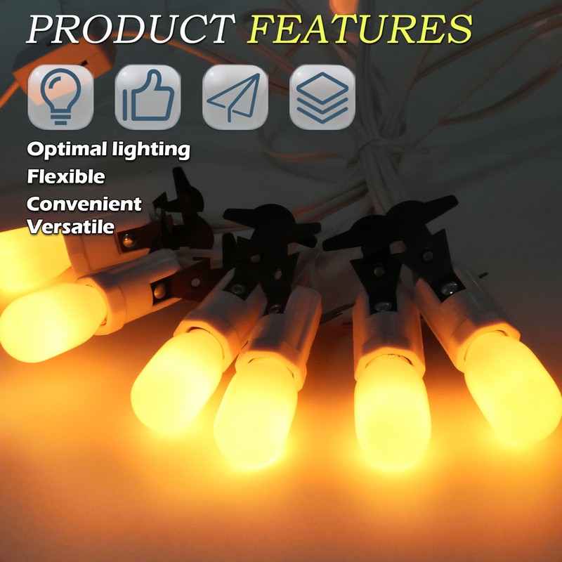 Six Socket Light Set With 8 Bulbs, 108 Inch Cord,