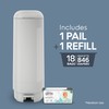 Diaper Genie Signature Pail (Grey) Includes 1 Easy Roll Refill