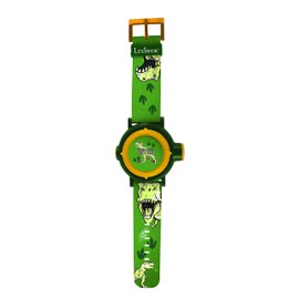 LEXiBOOK Dinosaur - Adjustable Projection Watch Digital Screen - 20 Images of Dinosaur - for Children - Green and Yellow - DMW050DINO