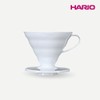 Hario V60 hand drip coffee dripper for 3~4 people (white)