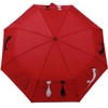 Doppler Mini Pocket Umbrella Open-Close Automatic Cats Friends, red