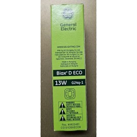 GE Biax D ECO Twin Tube Florescent Light | 13w G24q-1, 4 pin