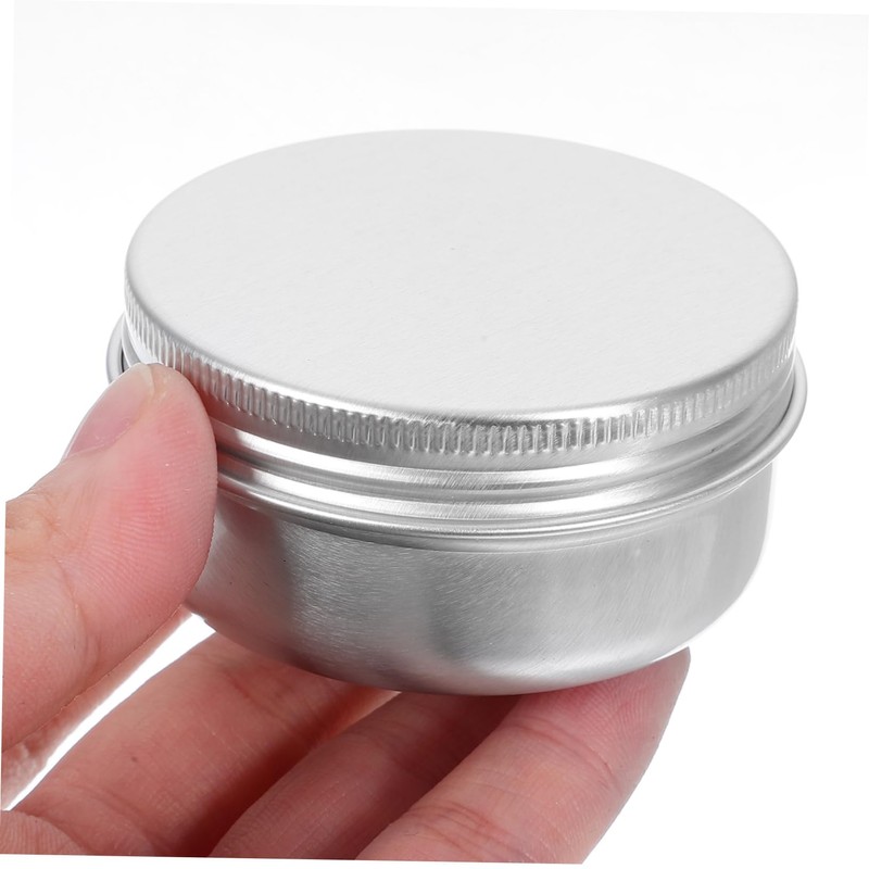 Gatuida 18pcs Spice Container Lip Balm Tin Round Aluminum Tin