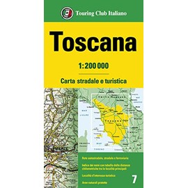 Tuscany Road Map TCI Regional 7 1:200K (Italian Edition)