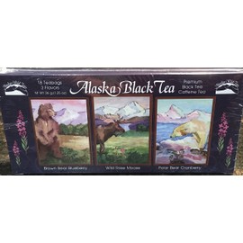 Alaska Alaskan Black Wildlife Tea Sampler 18c ct 3 Flavors