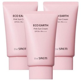 The Saem 더샘 에코 어스 핑크 선크림 SPF50 PA 50g 3개 The Saem Eco Earth Pink Sun Cream SPF50 PA 50g 3pcs