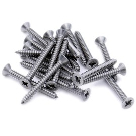 No.6 x 1 (3.5mm x 25mm) Pozi Countersunk Self-Tapping Screw - Stainless Steel (A2) (Pack of 20)