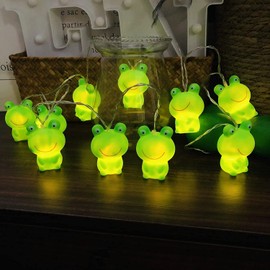 Cute Frog Night Lights Frog Princess String Lights Frog Fairy Lights Battery Operated for Children's Bedroom Birthday Christmas Decortion(5.4ft/10led, Frog Prince)
