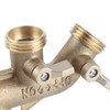 G3/4 Brass 4‑Way Garden Hose Splitter Ball Valve Hose Adapter