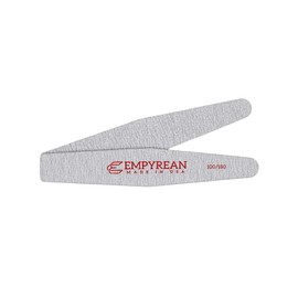 Empyrean Premium Nail Files | Made in USA | Coarse 100/180 Medium | Disinfectable Washable Reuseable | Zebra Rocket Shape Nail File