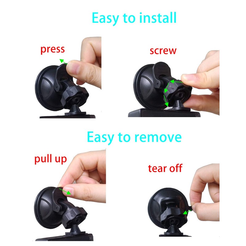 2 x Suction Cup Mount for Apeman Crosstour Dashcam Easy