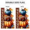 Fall Football Welcome Garden Yard Flags 12x18 Double Sided Outside