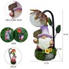 Maikall Rish Garden Gnomes Outdoor Statue with Solar Lights Welcome