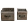 Admired By Nature Set of 2 Stained Wood Medium and
