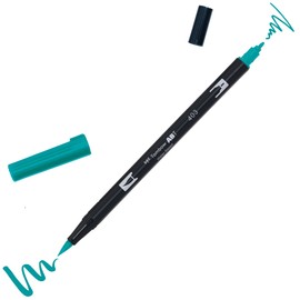 Tombow ABT-403 Fibre Tip ABT Dual Brush Pen with Two Tips Bright Blue