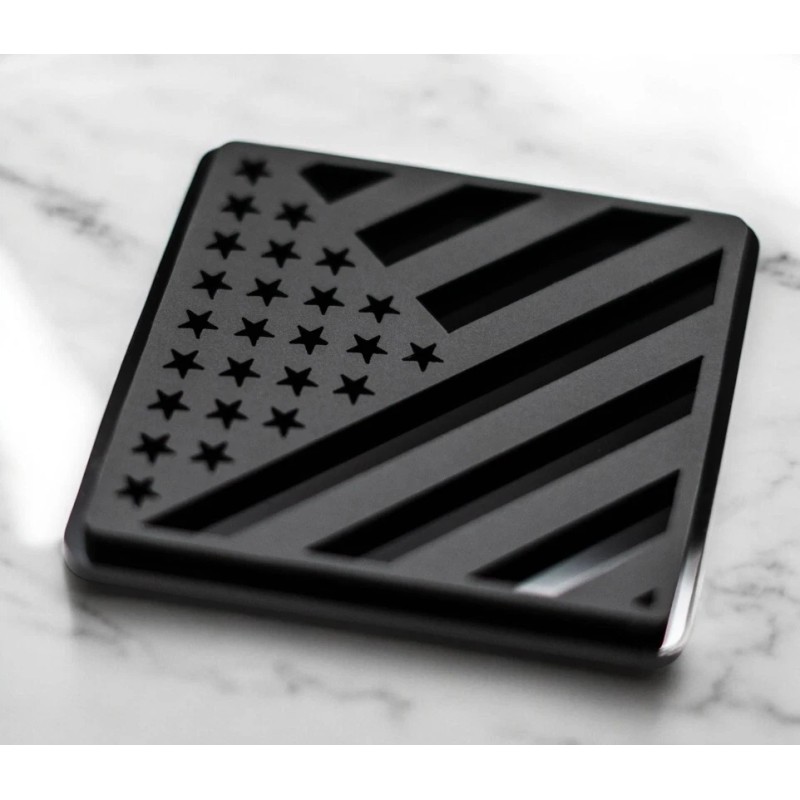 Emblem Badge Fender Badge Pair - American Flag Bronco Outer