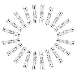 uxcell 20pcs Ceramic Cartridge Fuses 3A 500V 6x30mm Ceramic Fuses Fast Blow Replacement for Amplifier Energy Saving Lamp Ballast