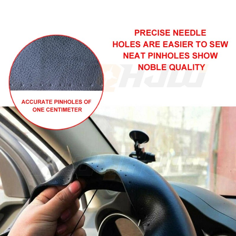 XWQHJW For 2019-2022 Chevy Camaro Black Leather Steering Wheel Cover