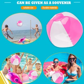 20 Pack Inflatable Dolphin and Ball Set Including 10 Pack 34 inch Blow up Rainbow Dolphin and 10 Pack 9 inch Pink Inflatable Beach Balls Bulk for Beach Pools Dolphin Party Favors Party Decoration