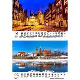 Travel Magic Poland Wall Calendar DIN A5 for 2025 Warsaw Holiday Baltic Sea – Contents: 1 x Calendar, 1 x Christmas Pendant, 1 x Greeting Tag (Total 3 Pieces)