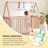6 Pcs Baby Pull Up Rings,Colorful Baby Cot Hand Rings,Removable