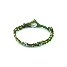 Dowling Brothers Tibetan Monk Lucky Cotton Flag Bracelet White Copper Buddha