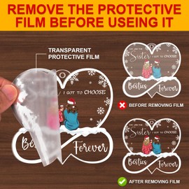 Best Friend Christmas Ornament, Besties Christmas Ornaments for Female, Friendship Christmas Ornament, Besties Friendship Gifts for Women Friends (Acrylic Sister Christmas Ornament)