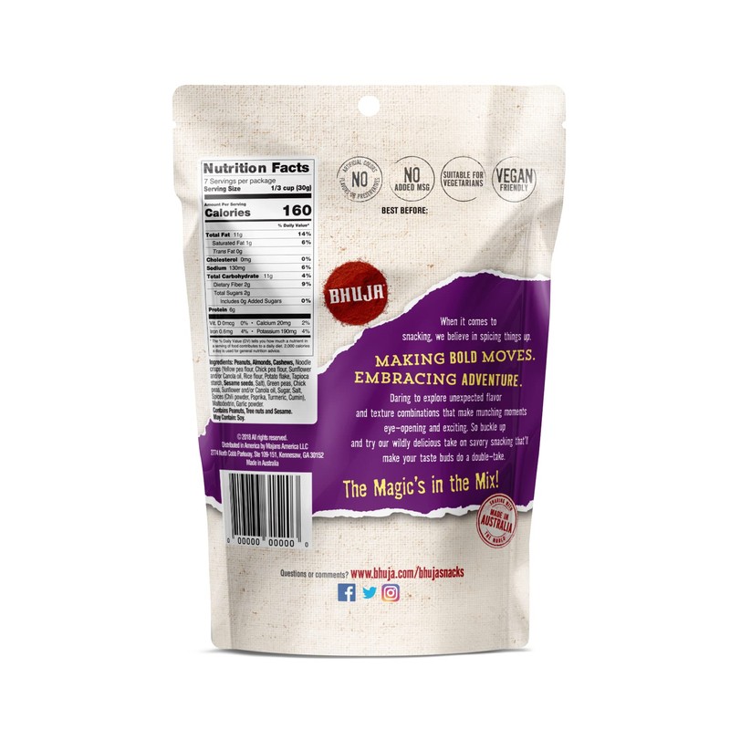 Bhuja Nut Mix, 7-ounce Bags (Pack of 6)