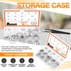 Rustark 211Pcs 14 Sizes 304 Stainless Steel E-Clip External Retaining