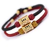 Women's Cord Bracelet, Gold, Burgundy, S999 Bracelet, Black, Black String