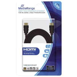 MediaRange EDV Accessories HDMI Cable High Speed 4K 5.0 m Black