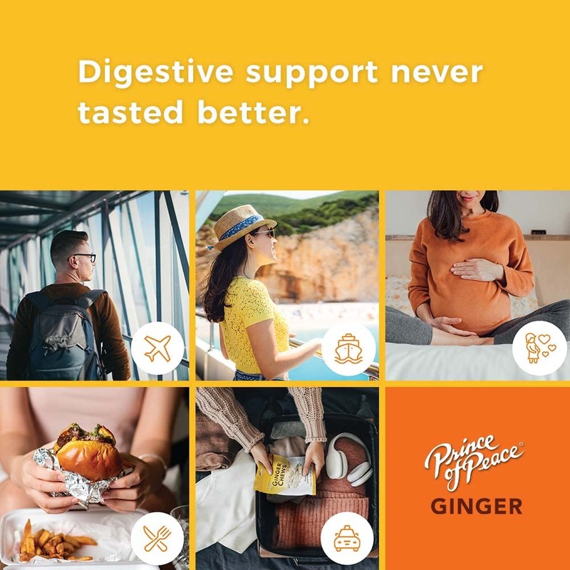 Prince of Peace Ginger Chew Plus+ with Lemon, 3 oz.