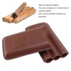 Leather Cigar Case Portable 3 Finger Cigar Humidor Carrying Case