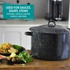 MIRRO 7.75 Qt Enamel Stock Pot for Canning, Black