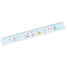 Kamio Japan 164963 Sanrio Characters x Mochi Squishy Panda, Slim 6.7 inches (17 cm) Ruler, Characafe Sanrio Panda, Collaboration, Character Cafe, Funnel, Compact