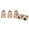 Haosie Threaded Inserts, 50PCS M5 Wood Insert, M5*13mm Insert Zinc
