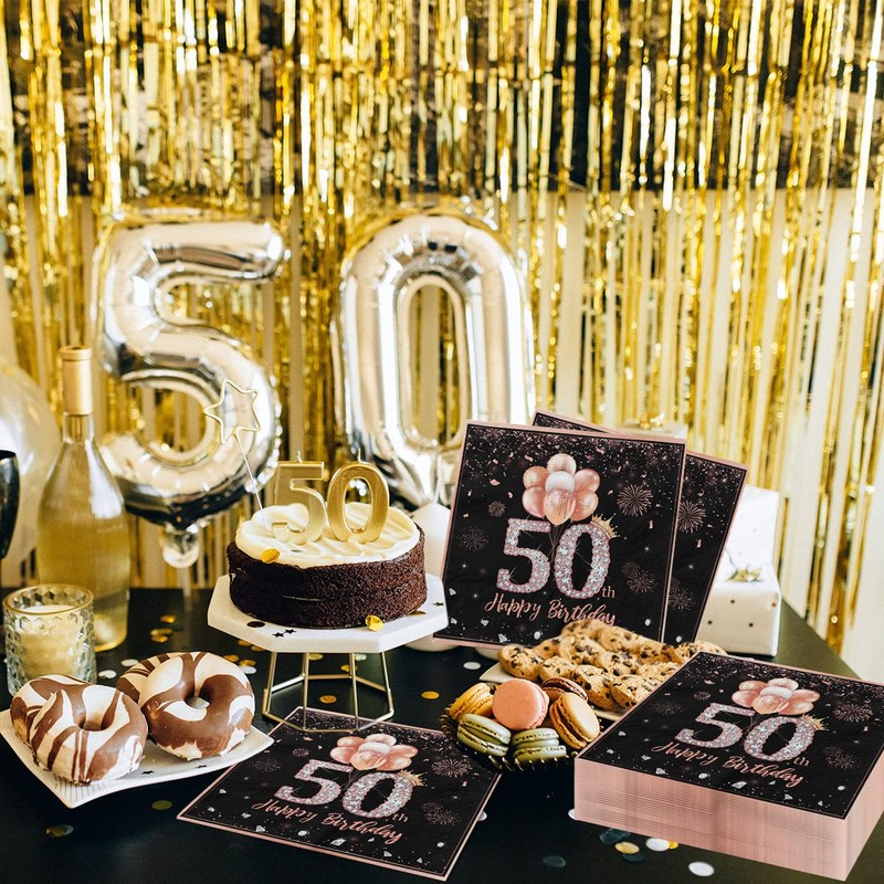 GREHUMOR Napkins Decoration 40pc (50th Birthday)