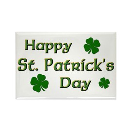 CafePress Happy St. Patrick's Day Rectangle Magnet, 3"x2" Refrigerator Magnet