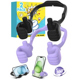CALDEVER Stocking Stuffers Gifts for Teens Girls Cell Phone Stand: Upgrade for Women Adults Boys Kids Adjustable Lazy Thumbs Up Phone Holder for Desk Cool Gadgets Fun Gifts Ideas for Her Wife
