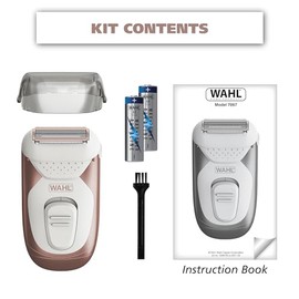 Wahl Smooth Confidence - Afeitadora de batería inalámbrica impermeable para piernas, línea de bikini y axilas, modelo 7067