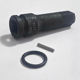 通用 17mm Hex Socket Cr-Mo Steel 1/2-Inch Drive Allen Bit Socket Master Impact Hex Driver, 1pcs