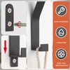 Pack of 6 Coat Hooks, Black, Wall Coat Hooks, Towel