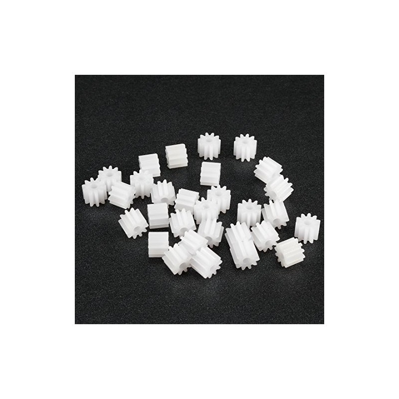 uxcell 30pcs Plastic Gears White 10 Teeth Model 102A Reduction