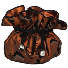 Serena Travel Set Jewelry Organizer Soft Silky Abstract Floral Burnt Orange