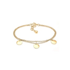 Elli Women’s Real Jewellery Bracelet Circle Layer Geo Plate in 925 Sterling Silver, Silver